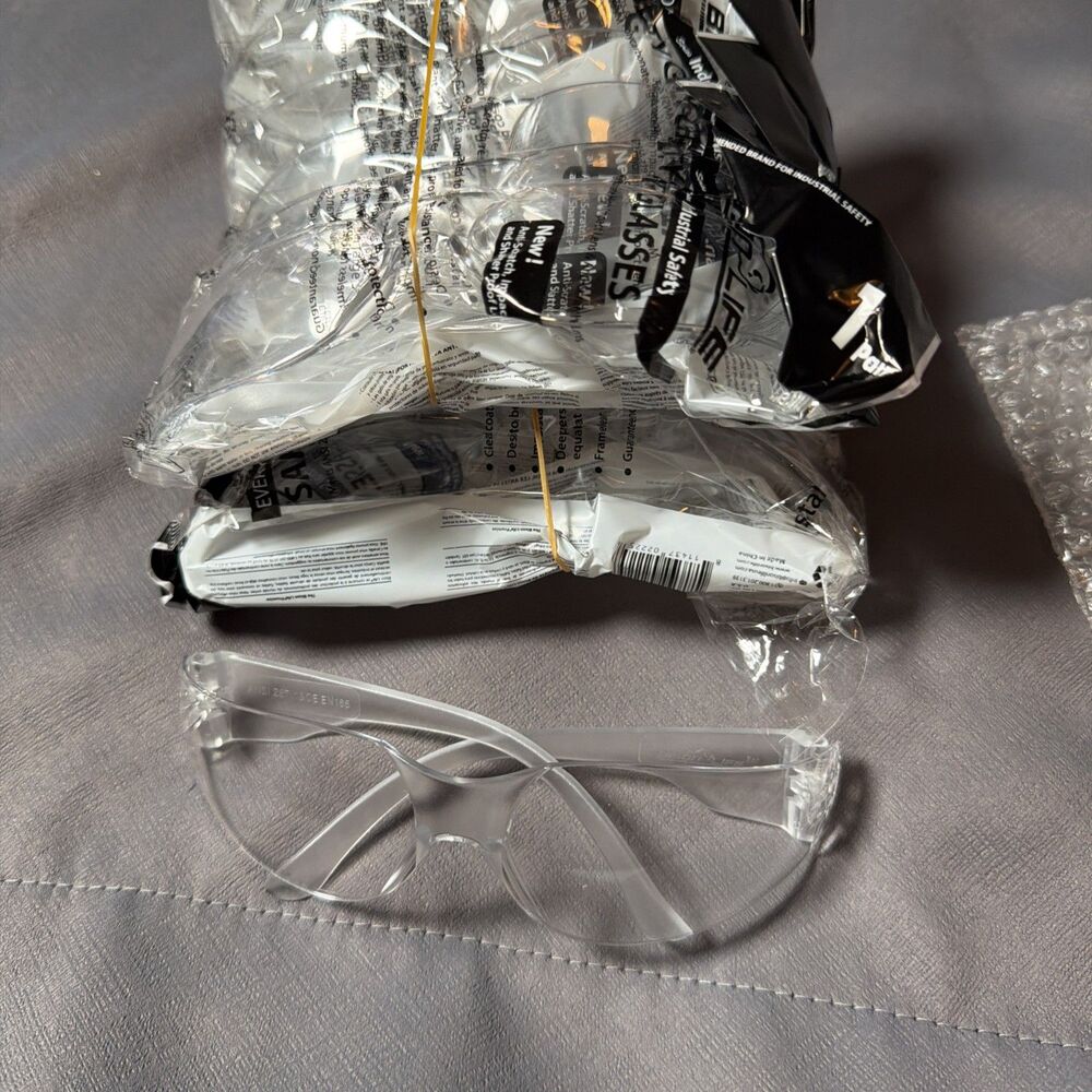 Qty. 12 BISON LIFE Safety Glasses Meets ANSI Z87.1 - NEW